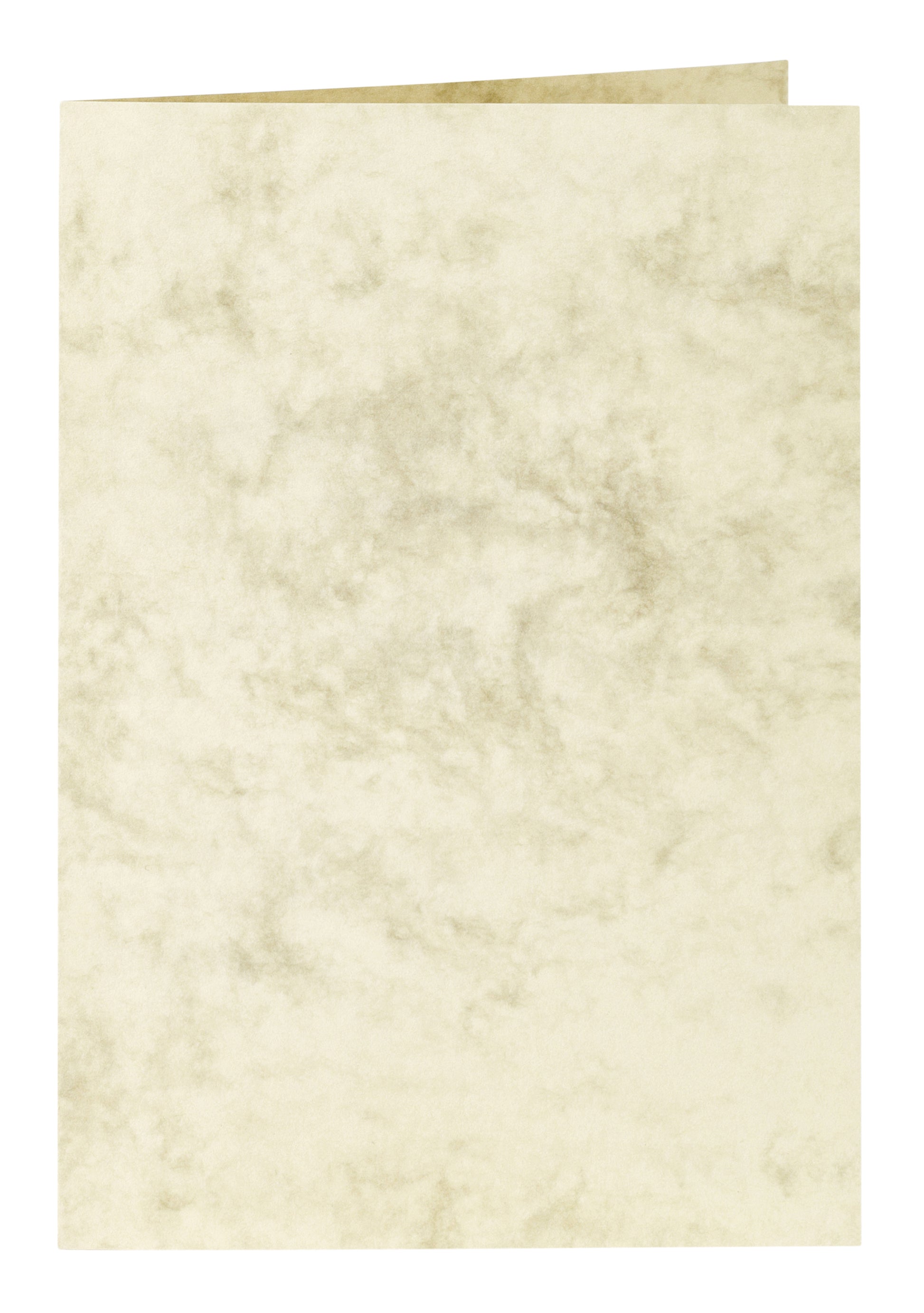 Marmer ivoorkleurige dubbele kaart A6, 105x148mm, 210g, pak 6