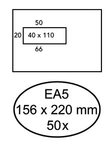 Hermes venster EA5 VL envelop 80g 50 stuks