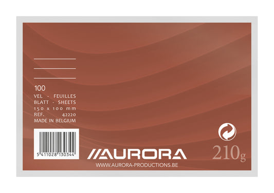 Systeemkaart Aurora 150x100mm, gelijnd, 210gr, per 100 stuks