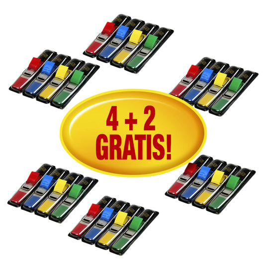Indextabs Post-it 6834 11.9x43.1mm 4+2 gratis