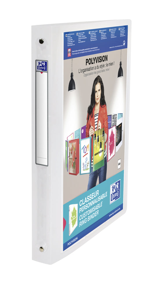 Oxford Polyvision A4 4-Rings Transparante Ringband 30mm
