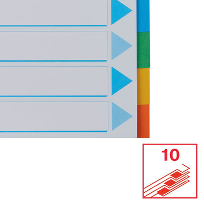 Esselte stand A4 gekleurde kartonnen tabbladen, 10-delig - 4