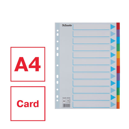 Esselte Stand A4 12-dlg karton gekleurd - 3