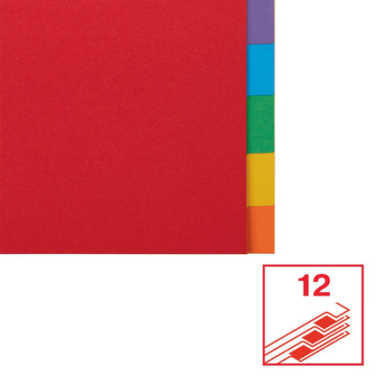 Esselte Economy A4 kartonnen tabbladen 12-dlg, 11-rings, ass. kleuren - 4