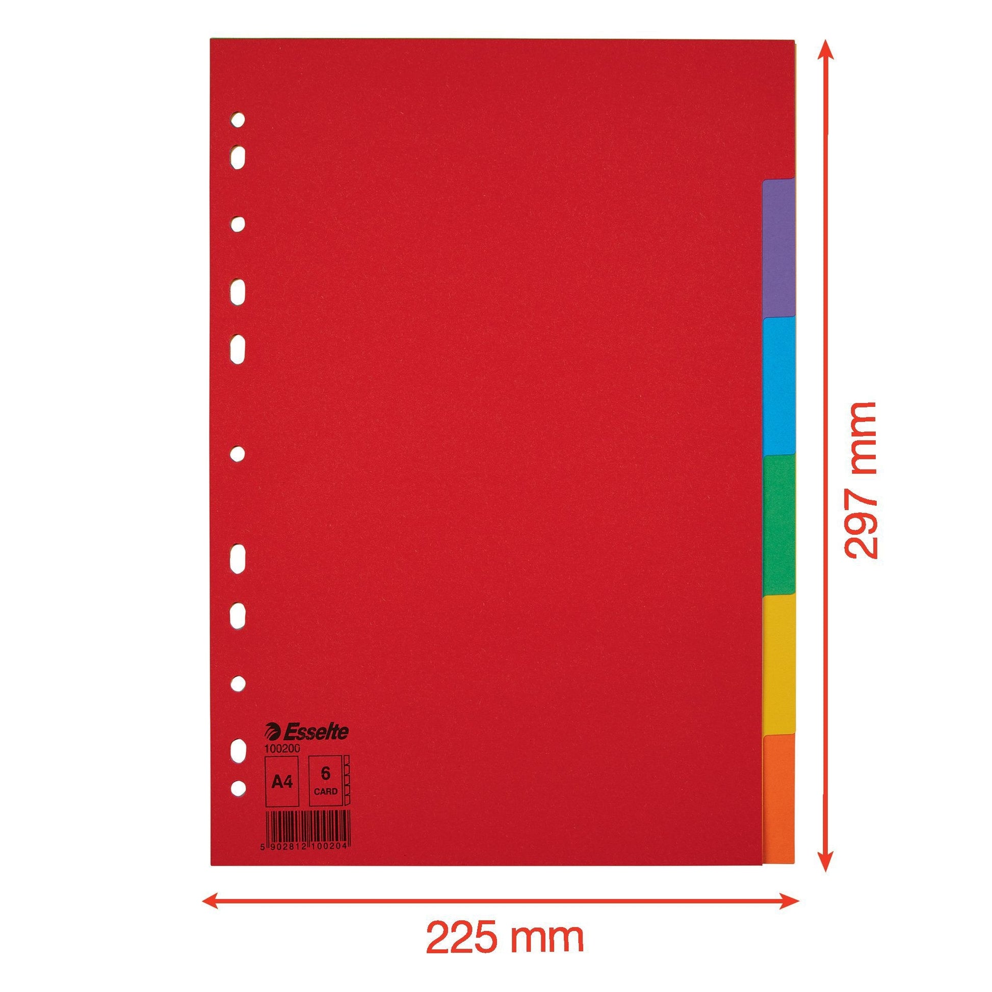 Esselte Economy A4 6-dlg karton gekleurd - 2