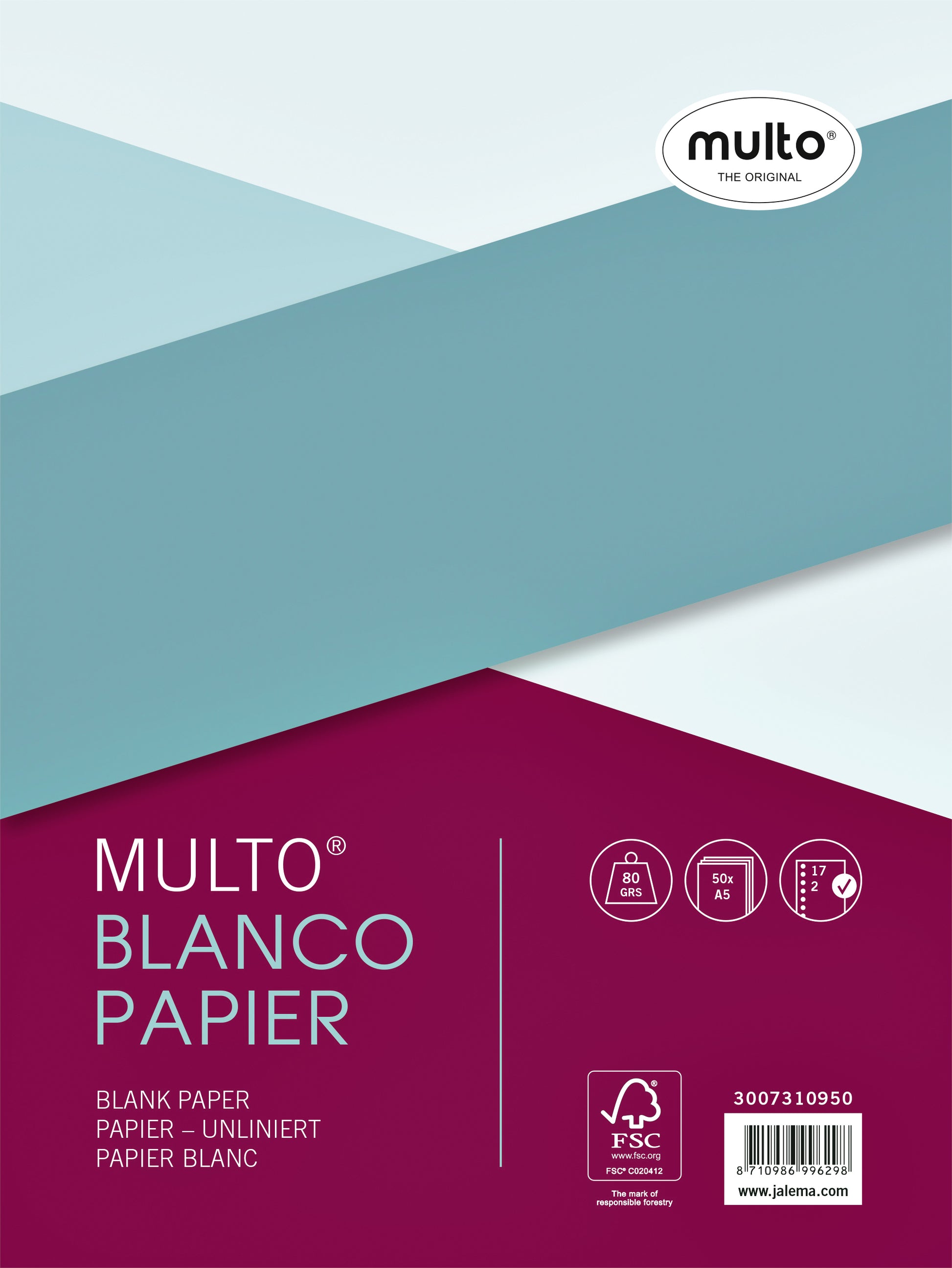 Interieur Multo 17-gaats blanco 80g 50v