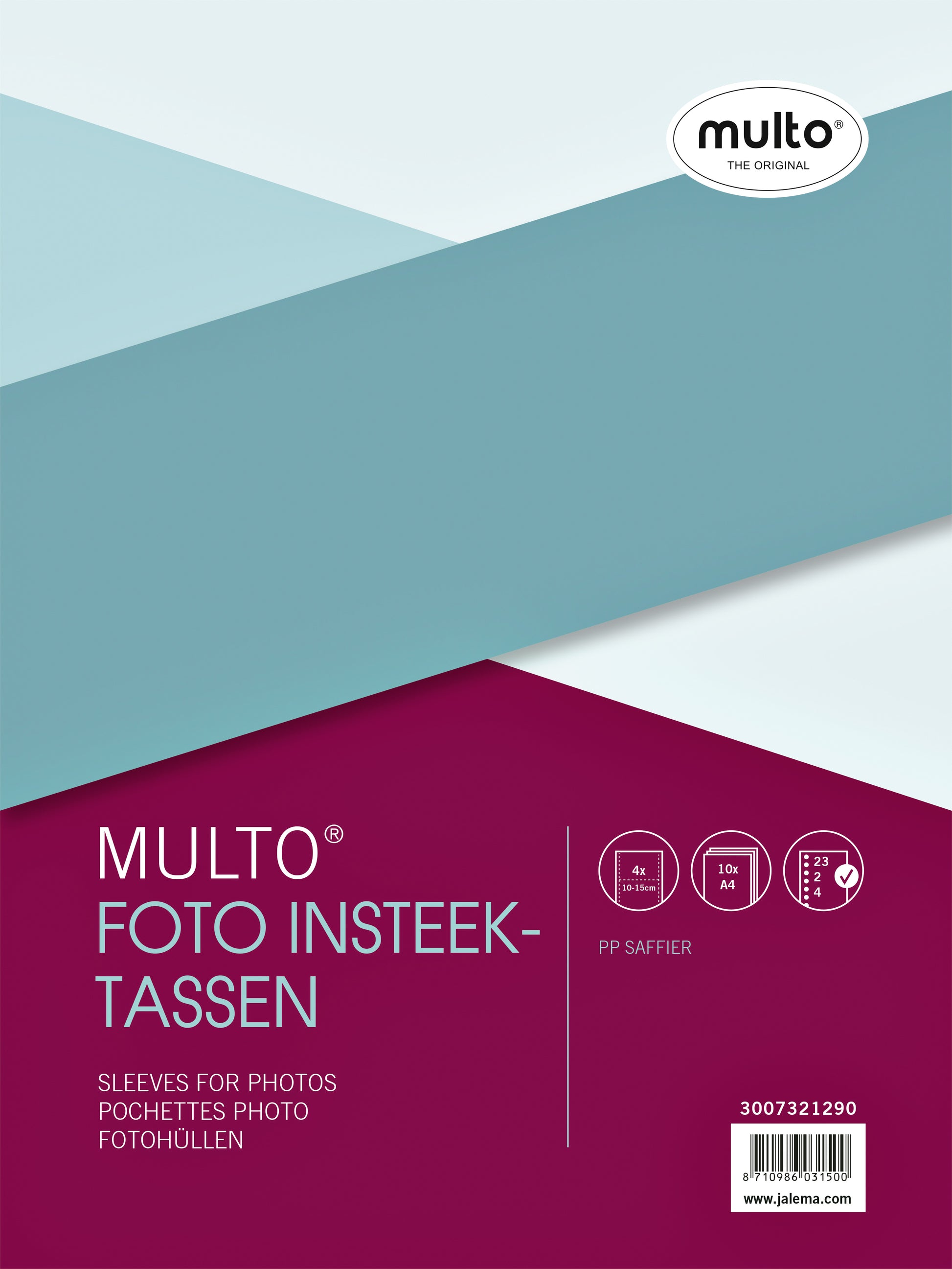 Multo 23-gaats fototas 10x15cm, 4-vaks, 0.12mm
