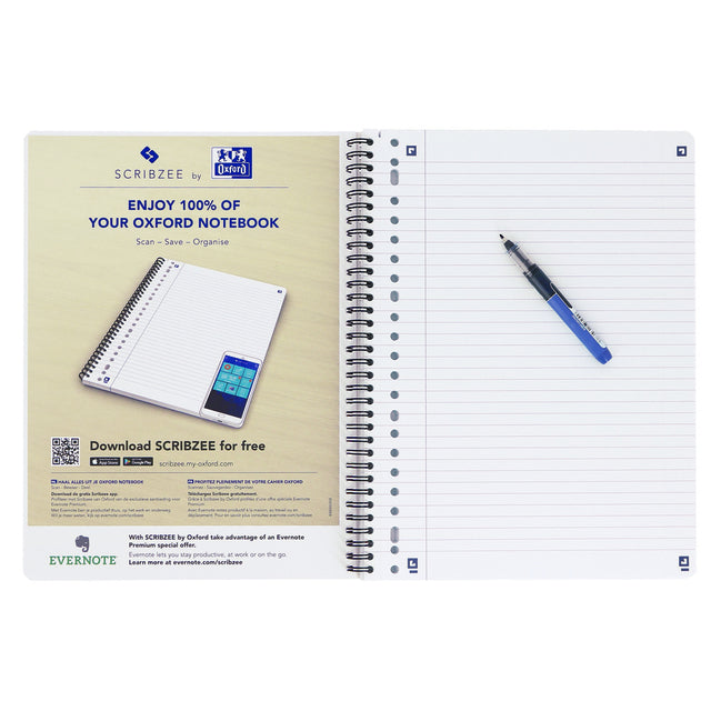 Oxford School A4+ collegeblok met 23 gaten, 160 pagina's, zwart - 5