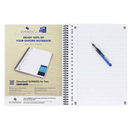 Oxford School A4+ collegeblok met 23 gaten, 160 pagina's, zwart - 5