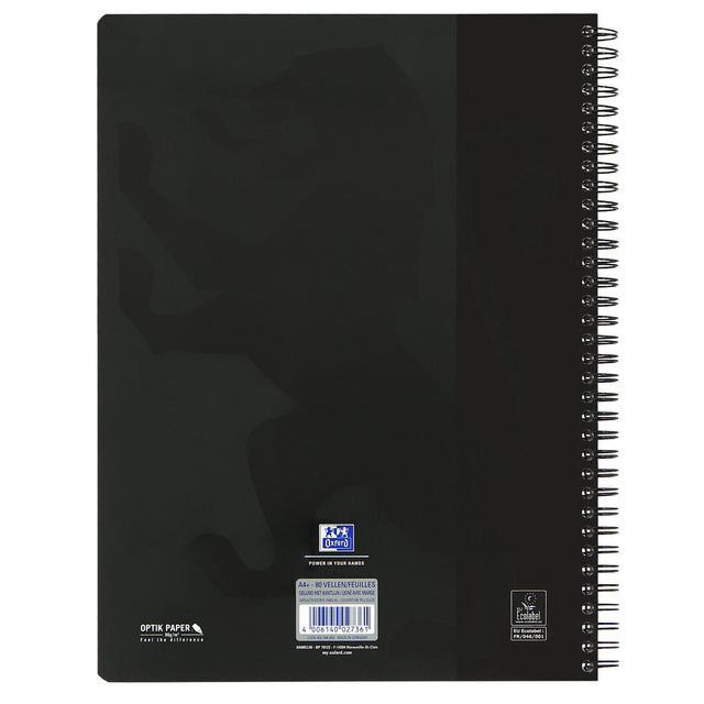 Oxford School A4+ collegeblok met 23 gaten, 160 pagina's, zwart - 6