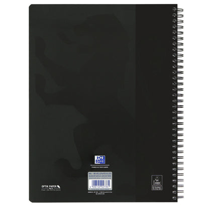 Oxford School A4+ collegeblok met 23 gaten, 160 pagina's, zwart - 6