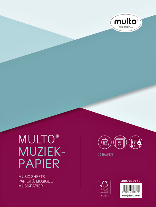 Interieur Multo 23-gaats muziekpapier 100g 50v