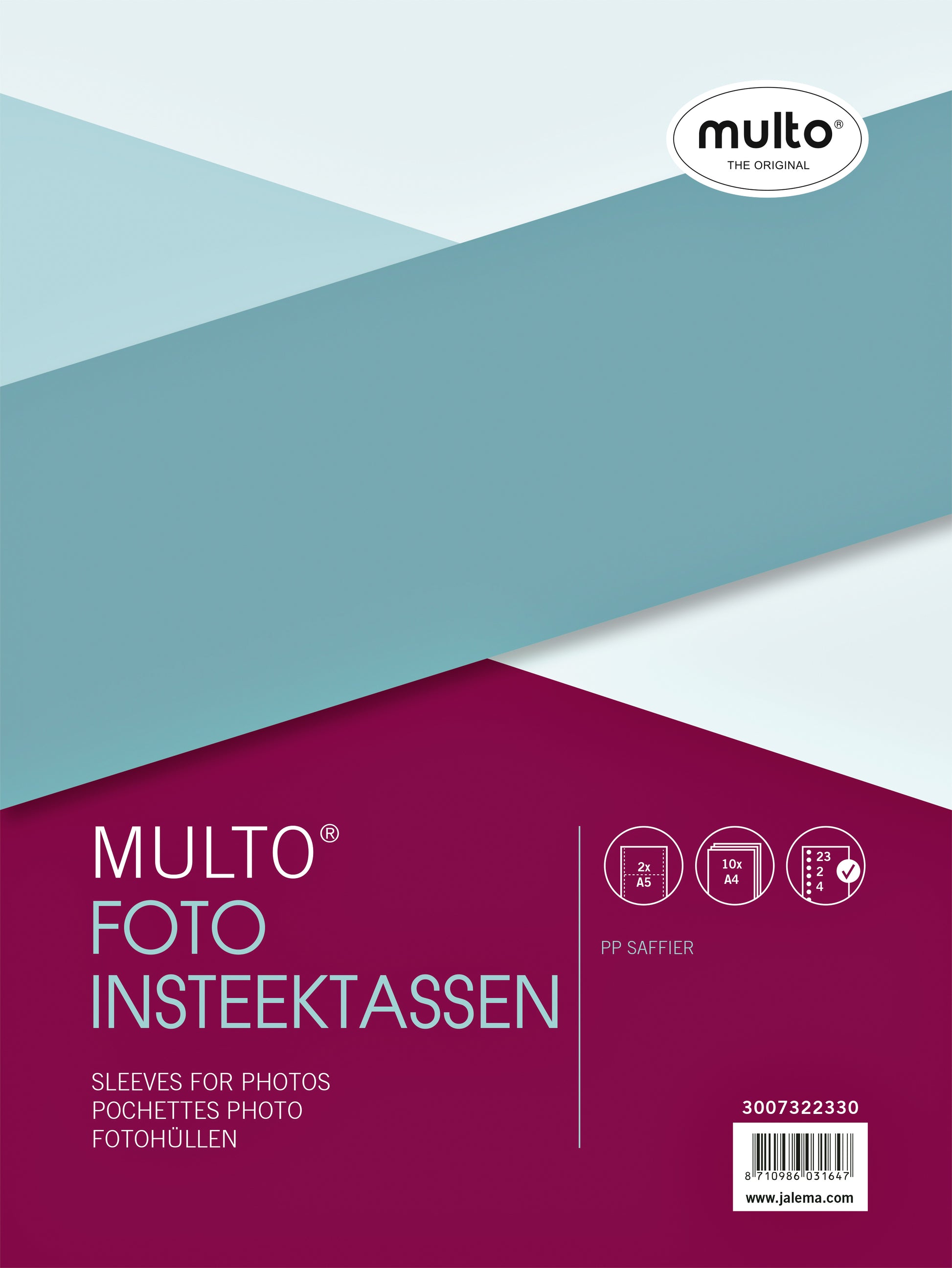 Multo A4 Fototas 23-rings 2-vaks PP, mat