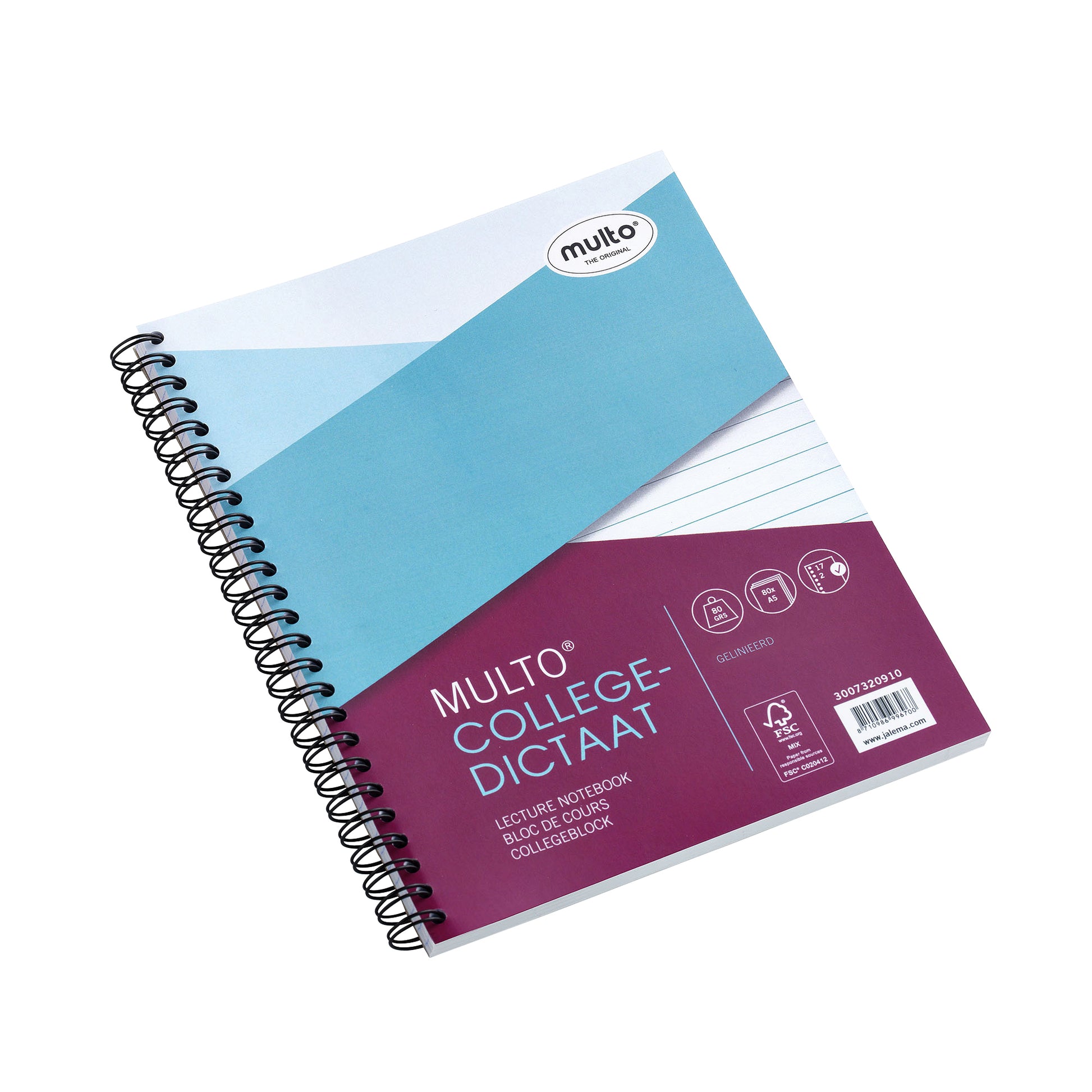 Collegedict Multo A5 lijn 17gaats 160pagina 80g wit
