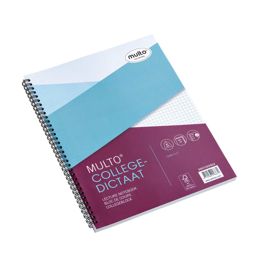 Collegedict Multo A4 met 23 gaten, 80 vel, 80 g/m², wit