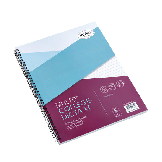 Multo A4 collegeblok 23 gaten 160 pagina's 80 g/m² wit