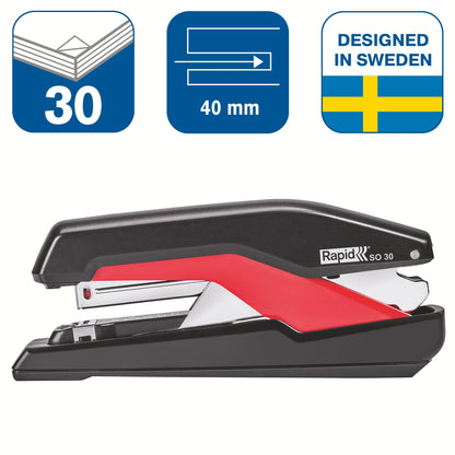 Nietmachine Rapid SO30 Fullstrip 30 vel zwart/rood - 3