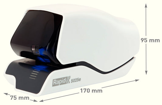 Rapid Supreme elektrische nietmachine 5025e, 25 vel, wit