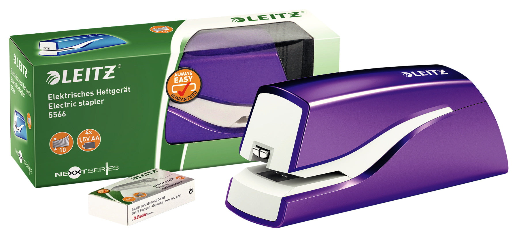 Leitz NeXXt WOW Contactloze Nietmachine voor 10 Vel, Paars - 2