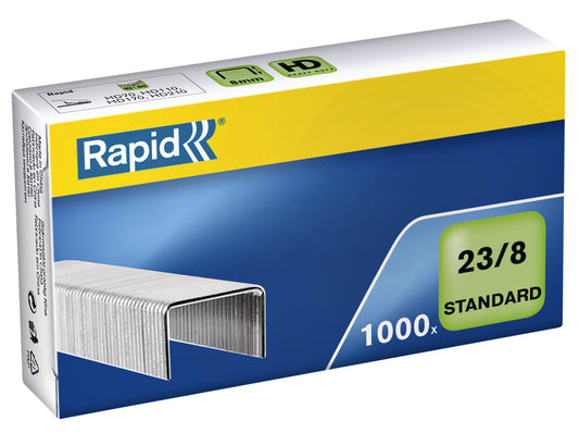 Rapid 23/8 gegalvaniseerde standaard nietjes, 1000 stuks