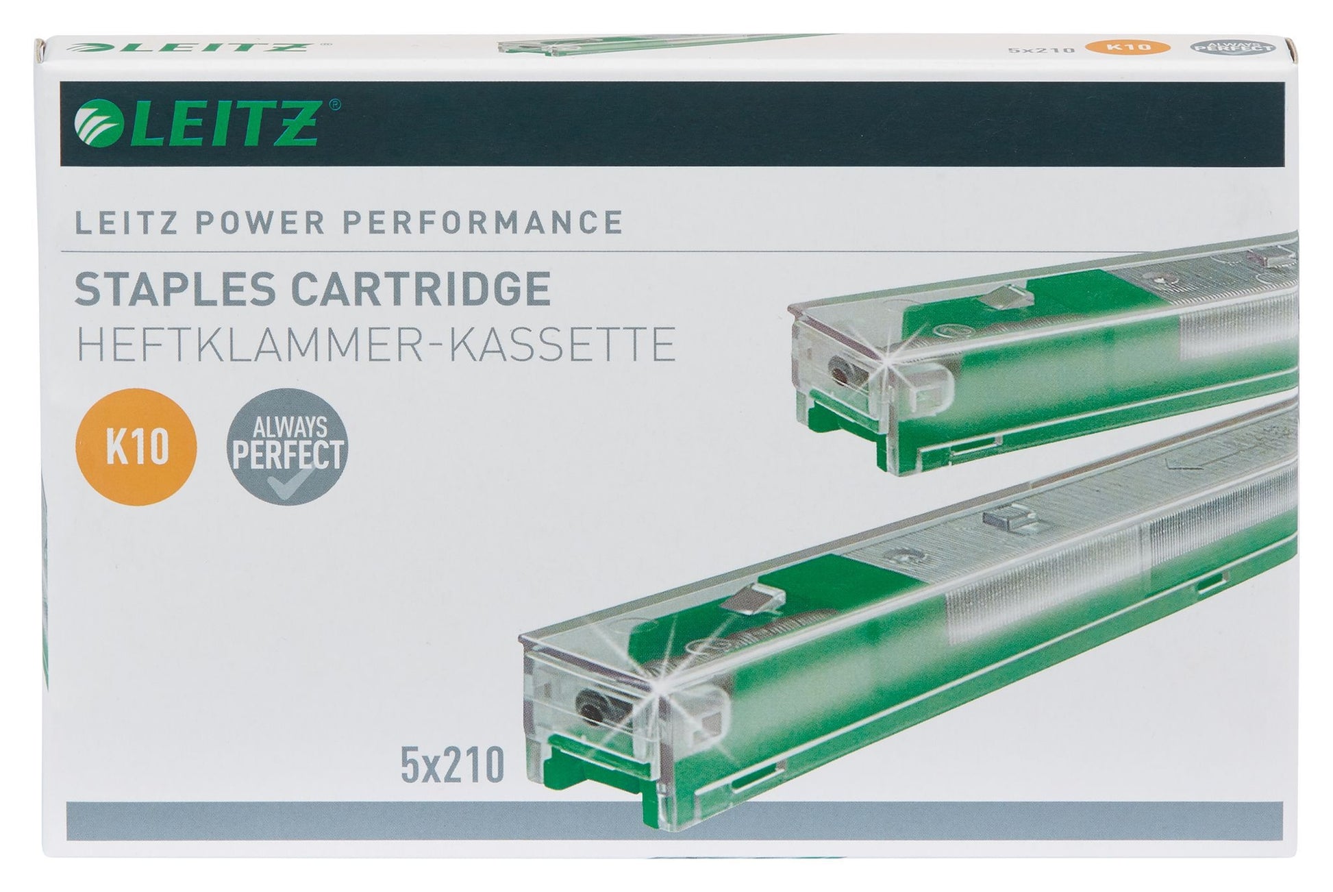 Leitz K10 26/10 Verzinkte nietjes, cassette van 210 stuks