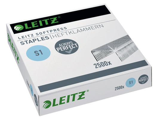 Nietjes Leitz S1 Softpress voor nietmachines, 6 mm poot, tot 30 vel