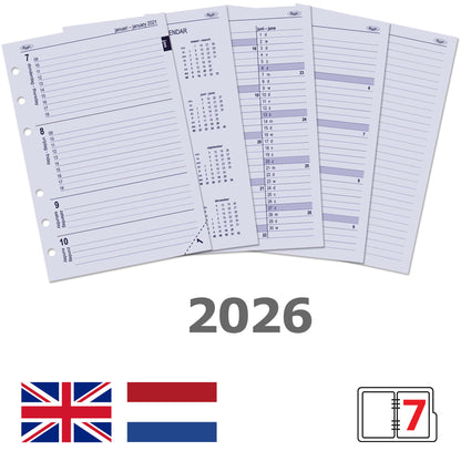 Agendavulling 2025 Kalpa A5 7 dagen/2 pagina's - 2