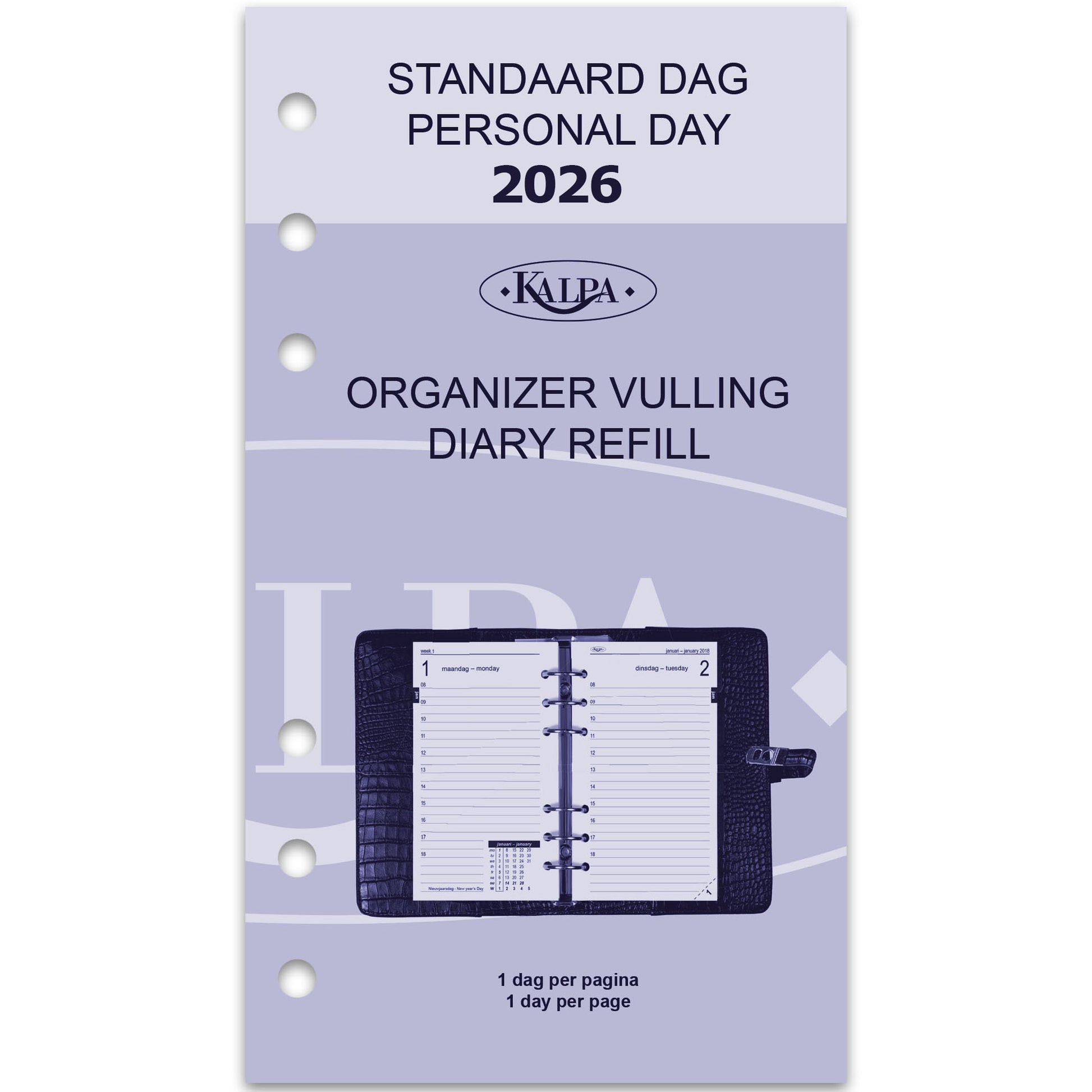 Agendavulling 2025 Kalpa Personal 1 dag per pagina