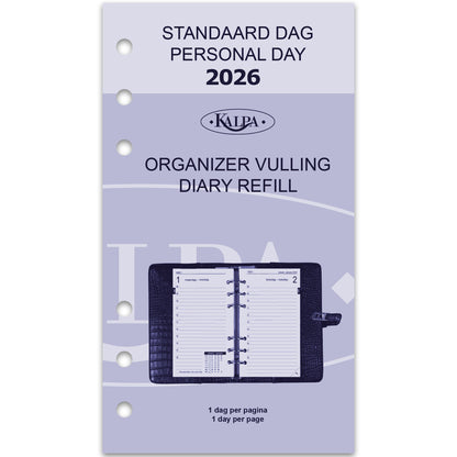 Agendavulling 2025 Kalpa Personal 1 dag per pagina