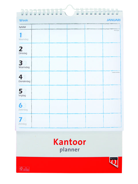 Kantoorplanner 2025 Quantore 7 Dagen per Pagina