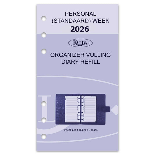 Agendavulling 2025 Kalpa Personal 7 dagen/2 pagina's