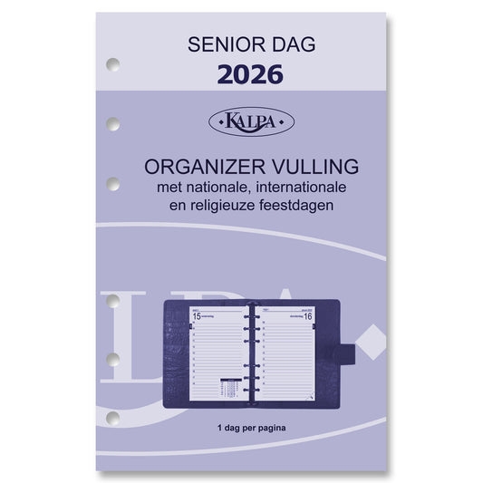 Agendavulling 2025 Kalpa Senior 1 dag per pagina