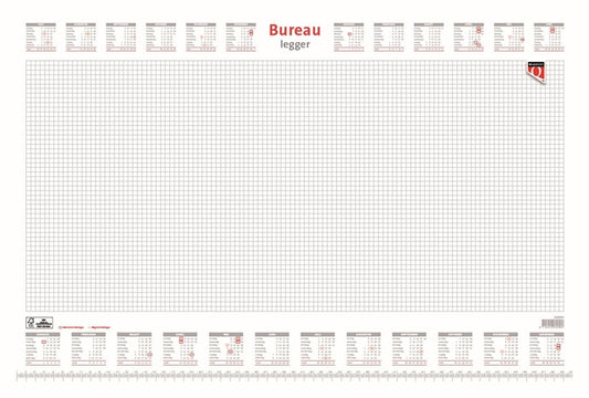 Bureau-onderlegblok 2025 Quantore 60x40cm met Kalender en Notities