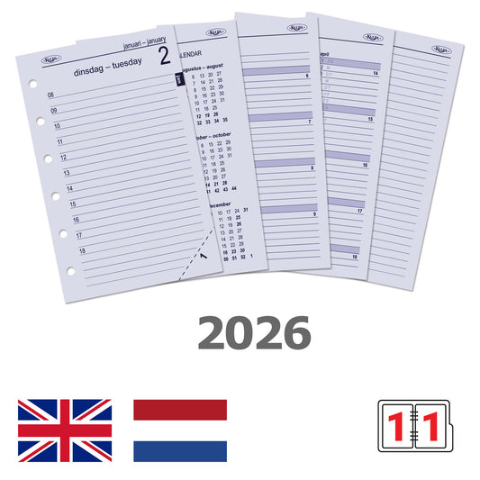 Agendavulling 2025 Kalpa Pocket 1 dag/1 pagina - 2