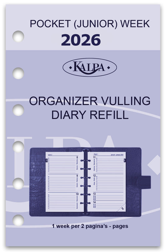 Agendavulling 2025 Kalpa Pocket 7 dagen/2 pagina's