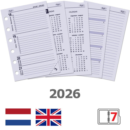 Agendavulling 2025 Kalpa Pocket 7 dagen/2 pagina's - 2