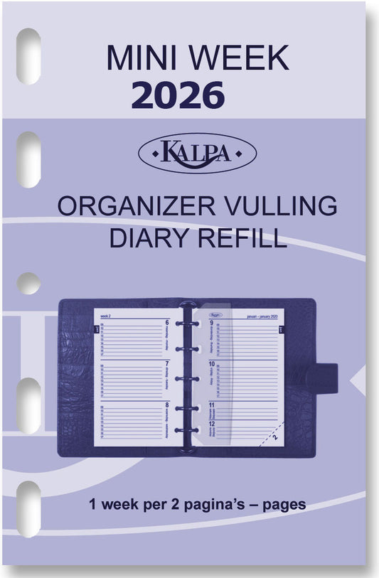 Agendavulling 2025 Kalpa Mini 7 dagen/2 pagina's