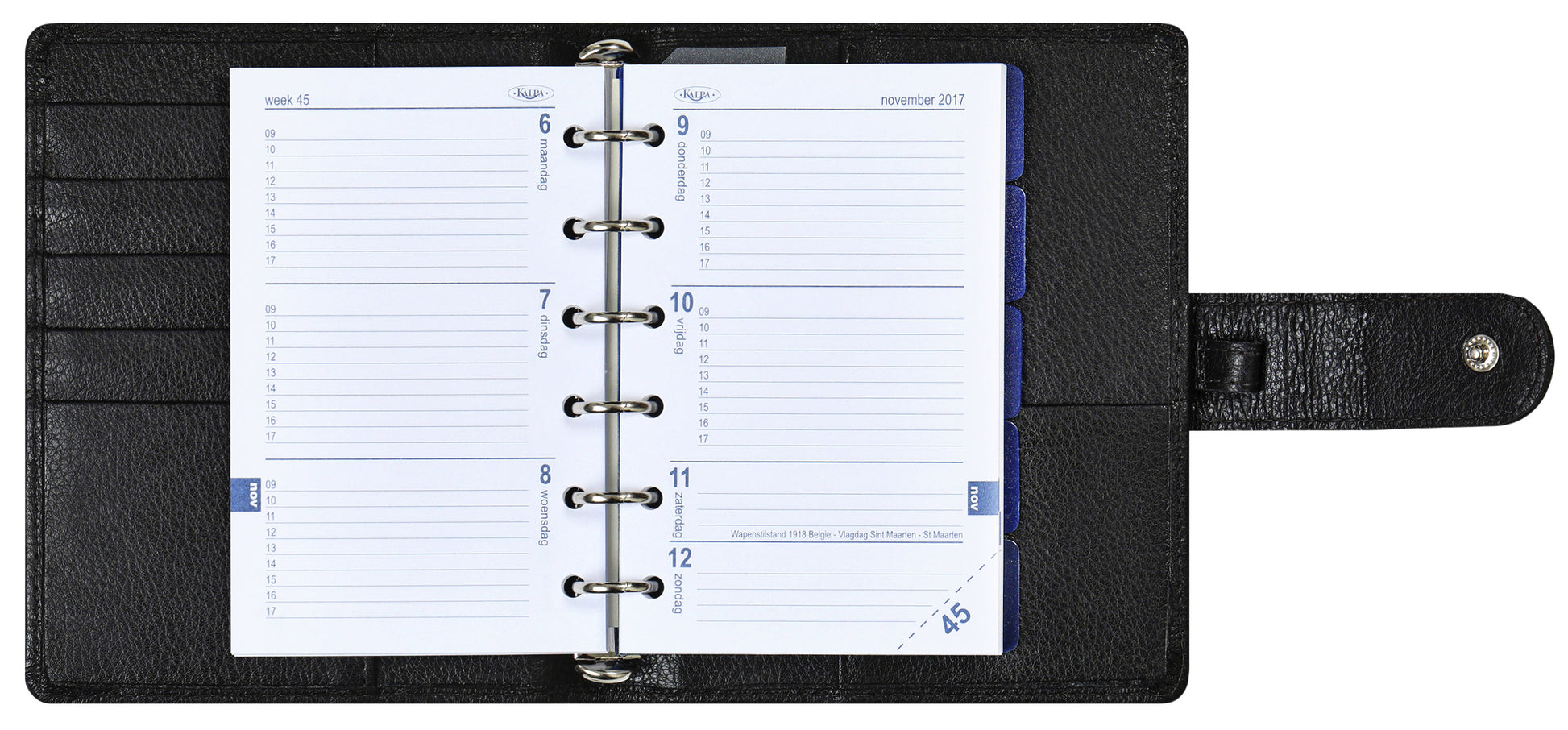 Kalpa Pocket Organizer incl. Agenda 2024-2025 zwart crocoprint - 2
