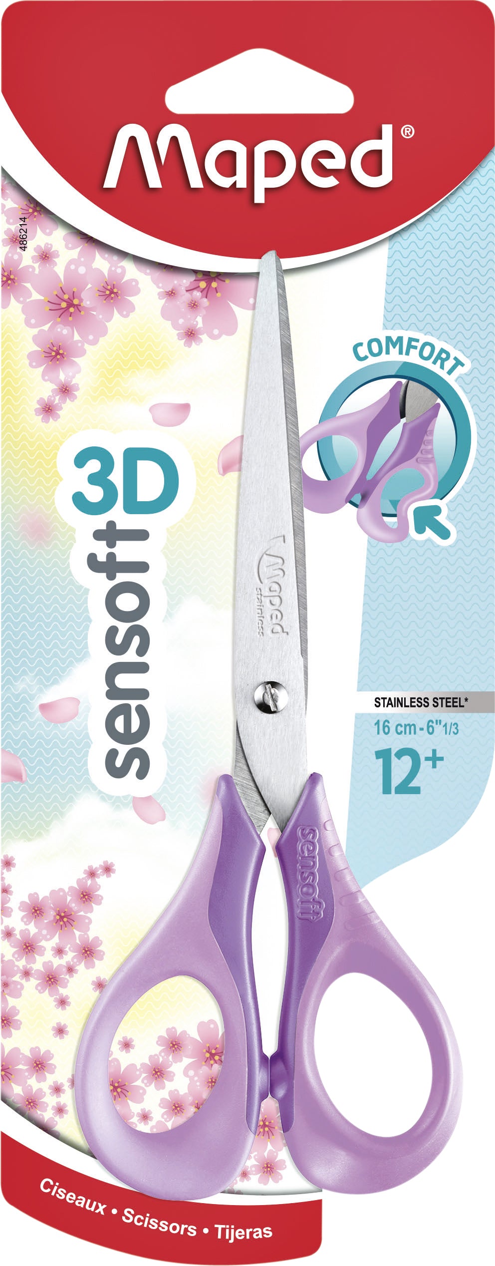 Schaar Maped Sensoft 16cm pastel assorti - 3