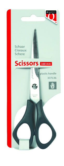 Quantore 160mm zwarte schaar met plastic handvat - 2
