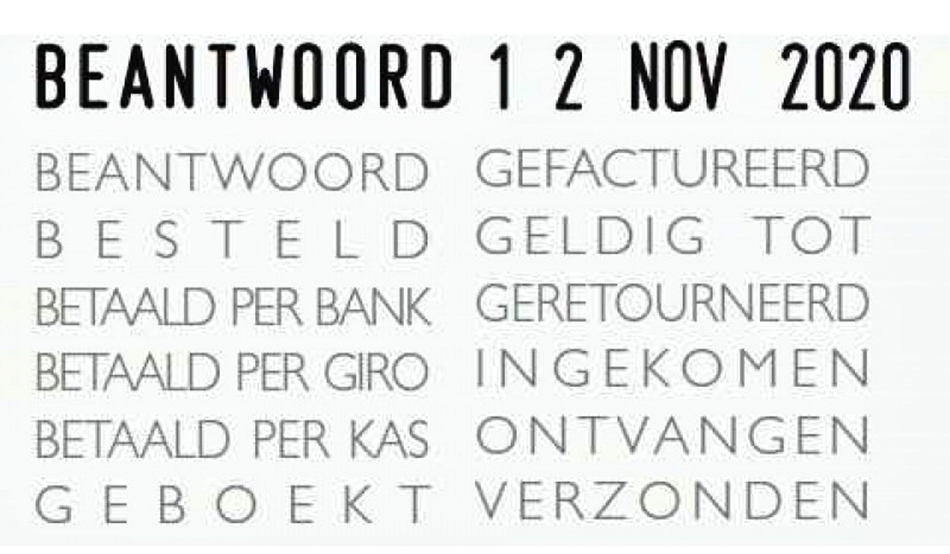 Colop 04000 Woord-Datumstempel 12 Teksten - 2