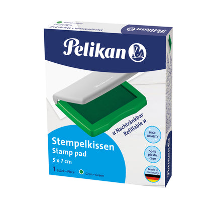 Groen kunststof stempeldoos, 50x70mm, Pelikan