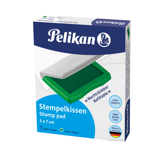 Groen kunststof stempeldoos, 50x70mm, Pelikan