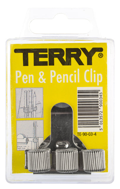 Terry clip pen- en potloodklem voor aan borstzak of map