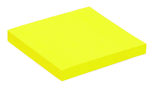 Memoblok Quantore Zelfklevend 76x76mm Neon Geel, 100 Vellen