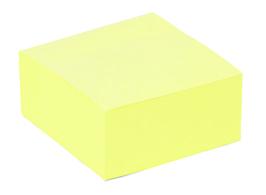 Quantore Memoblok Zelfklevend 76x76mm Geel, 400 Vellen