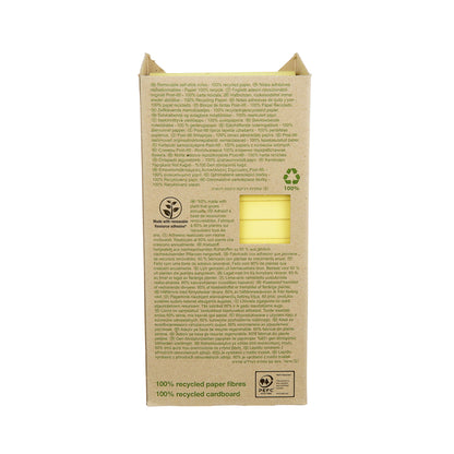 Memoblok Post-it 654 76x76mm Recycled Pastel Geel - 4