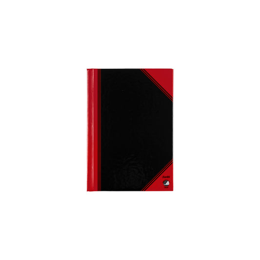 Notitieboek Bantex Zwart/Rood A6 gelinieerd 70gsm