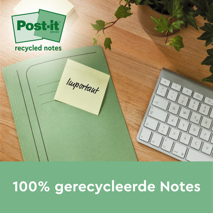 Post-it 655 Recycled, 76x127mm, Geel, 6x100 vel - 3