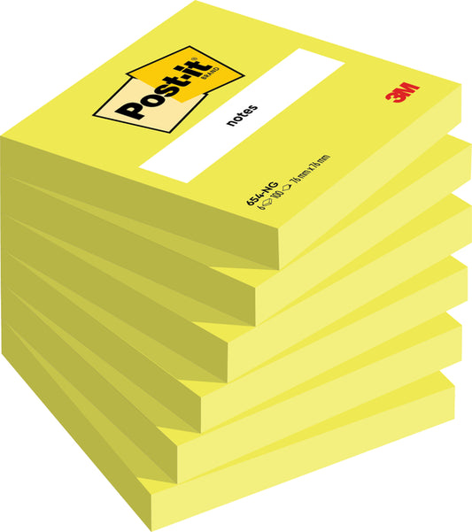 Memoblok Post-it 654 Neon groen 76x76mm